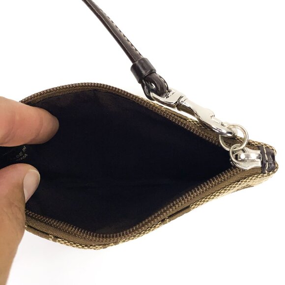 COACH Signature Pouch Wristlet Demi - Picture 2 of 10